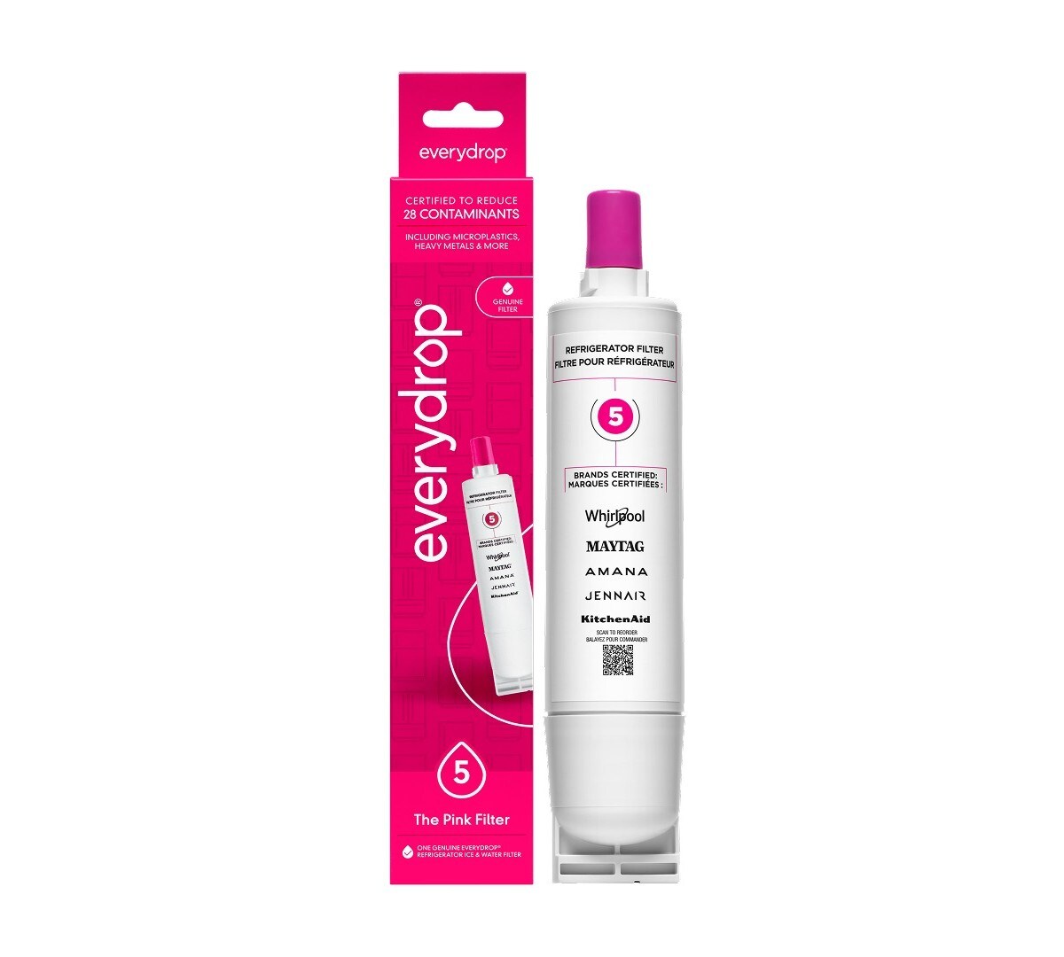 everydrop® Refrigerator Ice & Water Filter 5 - Pink - 1 Pack