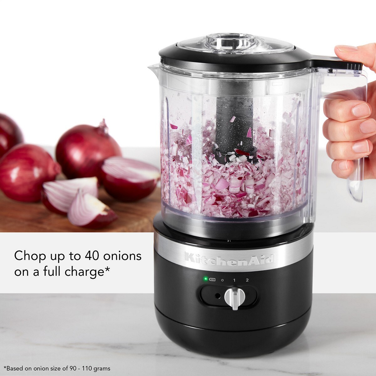 Cordless 5 Cup Food Chopper - Black Matte - Image 5