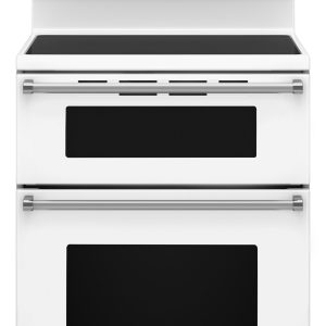30-Inch 5 Burner Electric Double Oven Convection Range - White