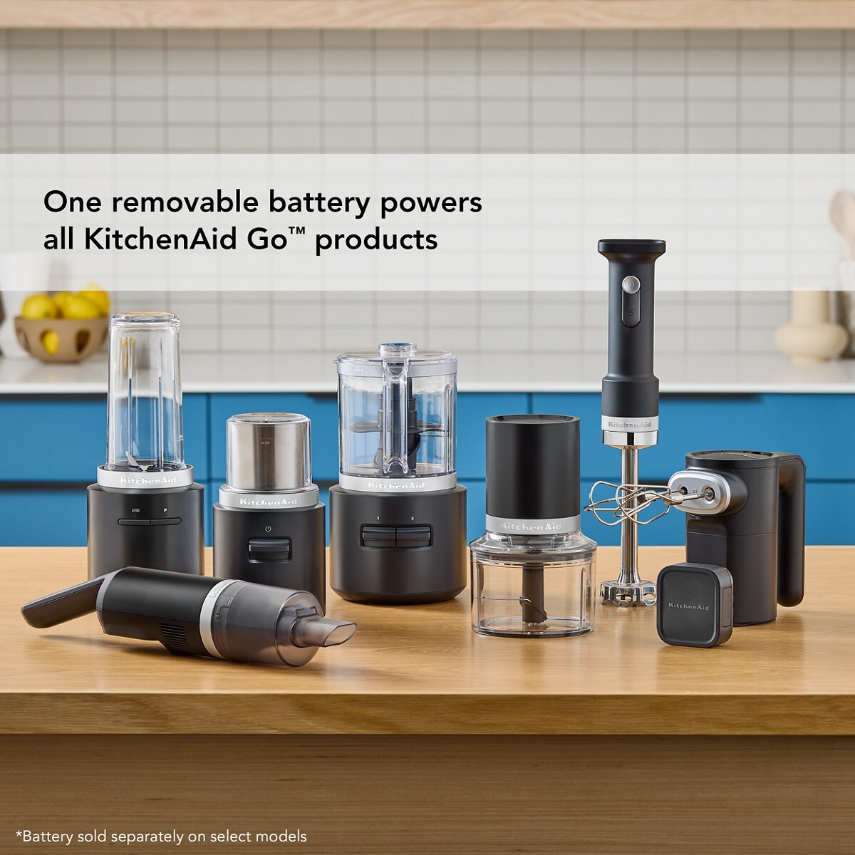 KitchenAid Go® Cordless Hand Blender with Accessories - battery sold separately - Black Matte - Image 7