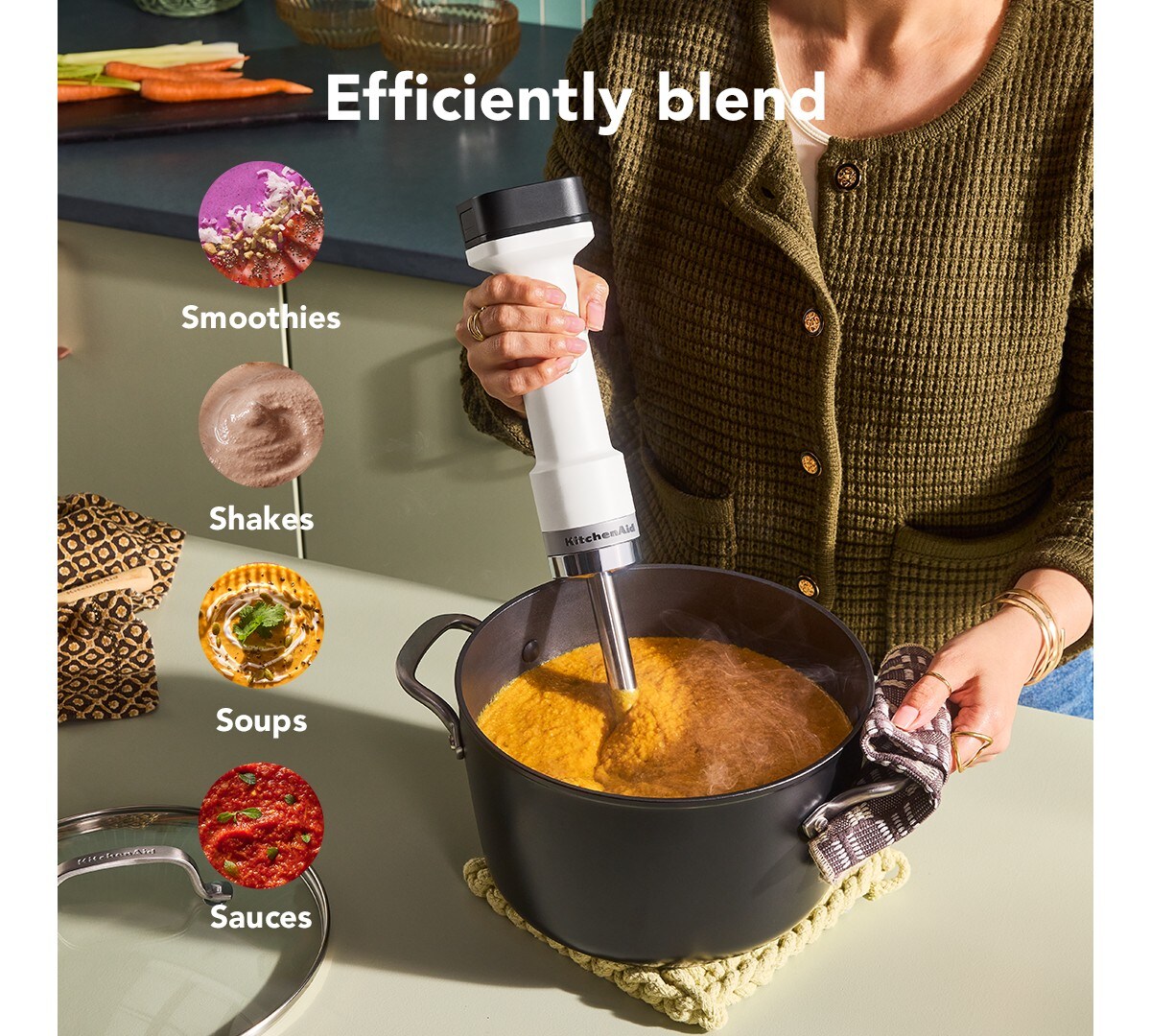 KitchenAid Go® Cordless Hand Blender with Accessories - battery sold separately - Porcelain White - Image 4