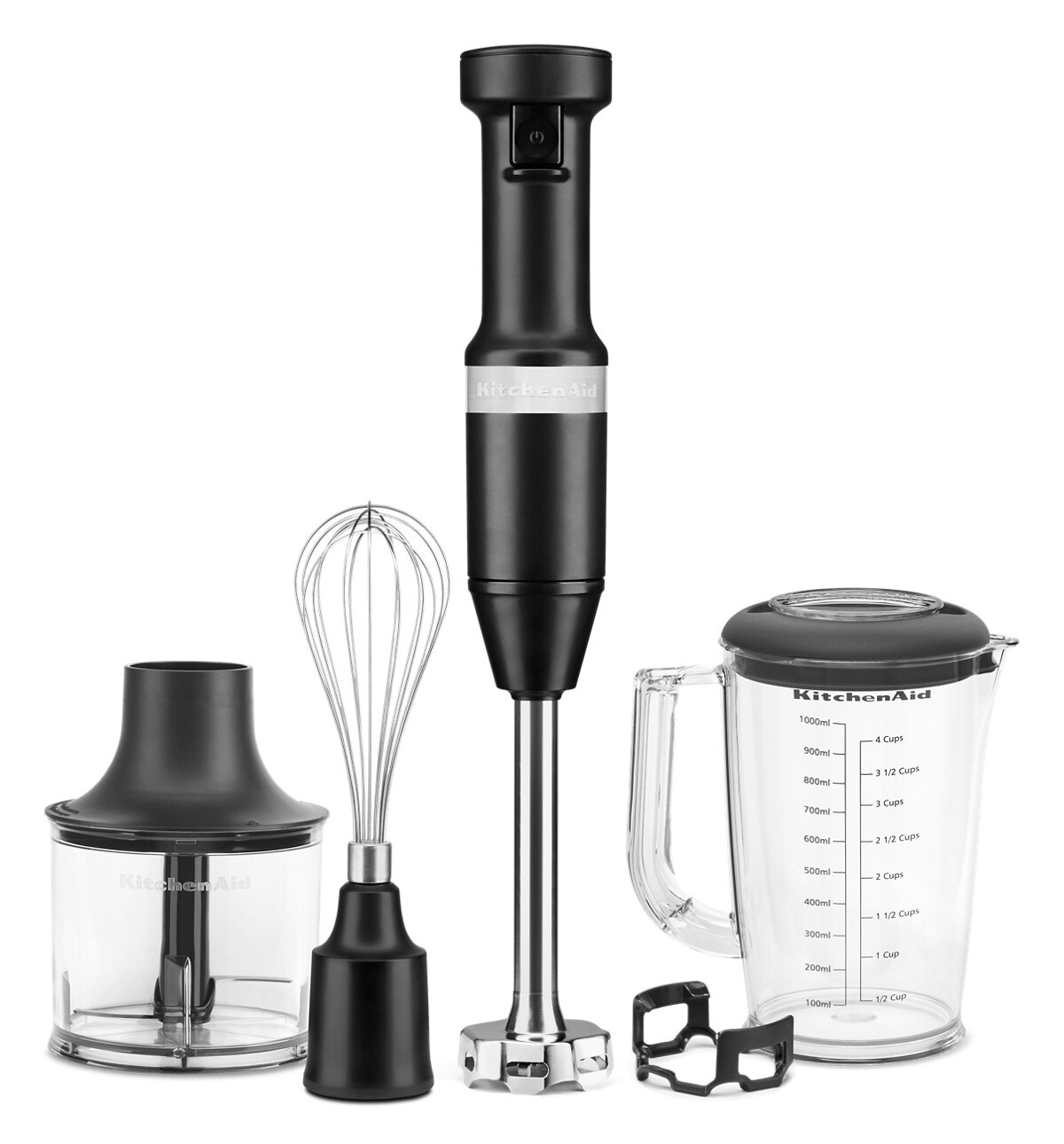 Variable Speed Corded Hand Blender with Accessories - Black Matte