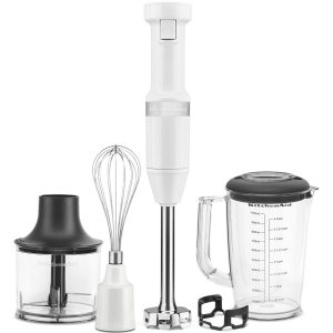 Variable Speed Corded Hand Blender with Accessories - White
