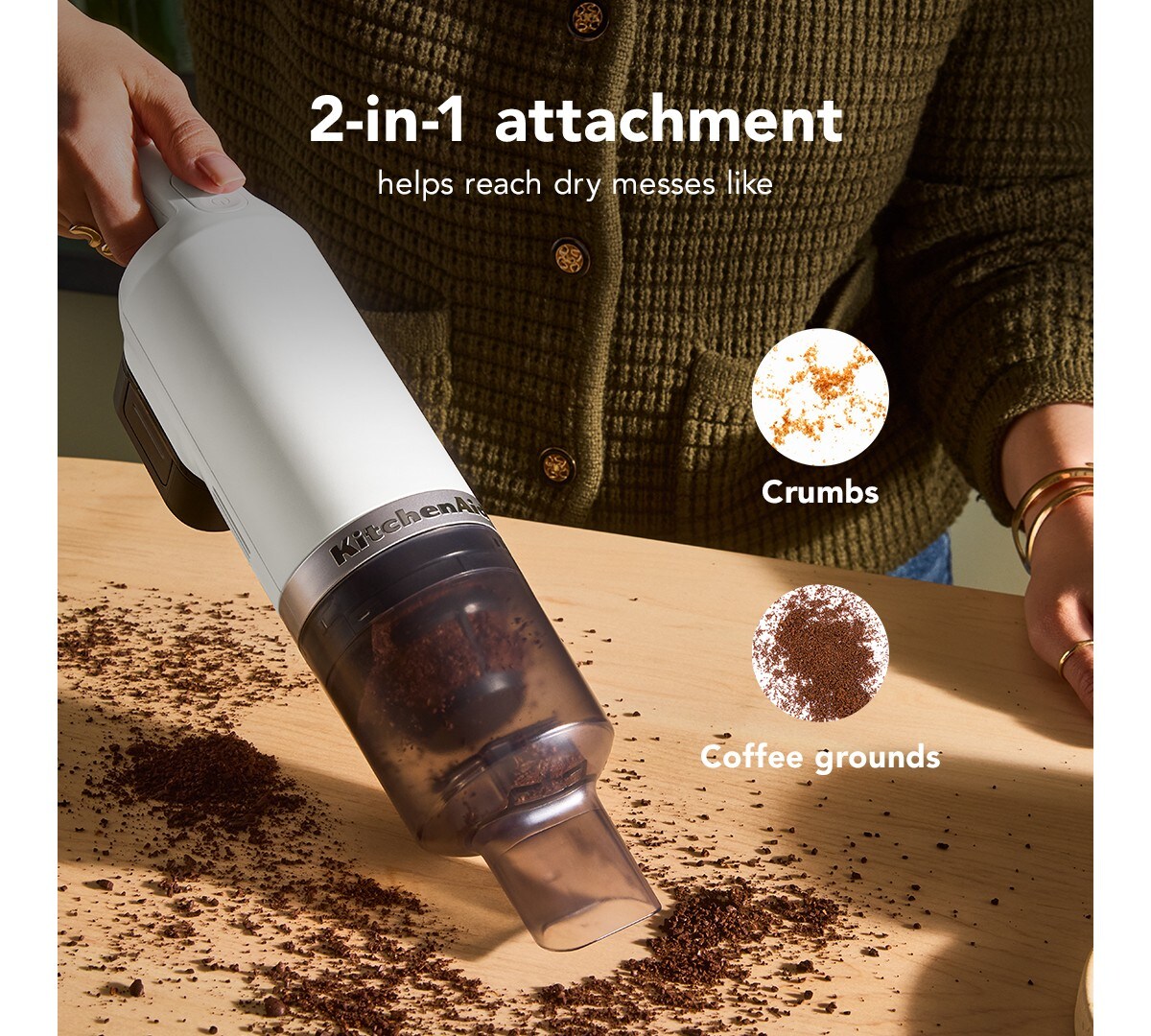 KitchenAid Go™ Cordless Kitchen Vacuum - battery included - Porcelain White - Image 4