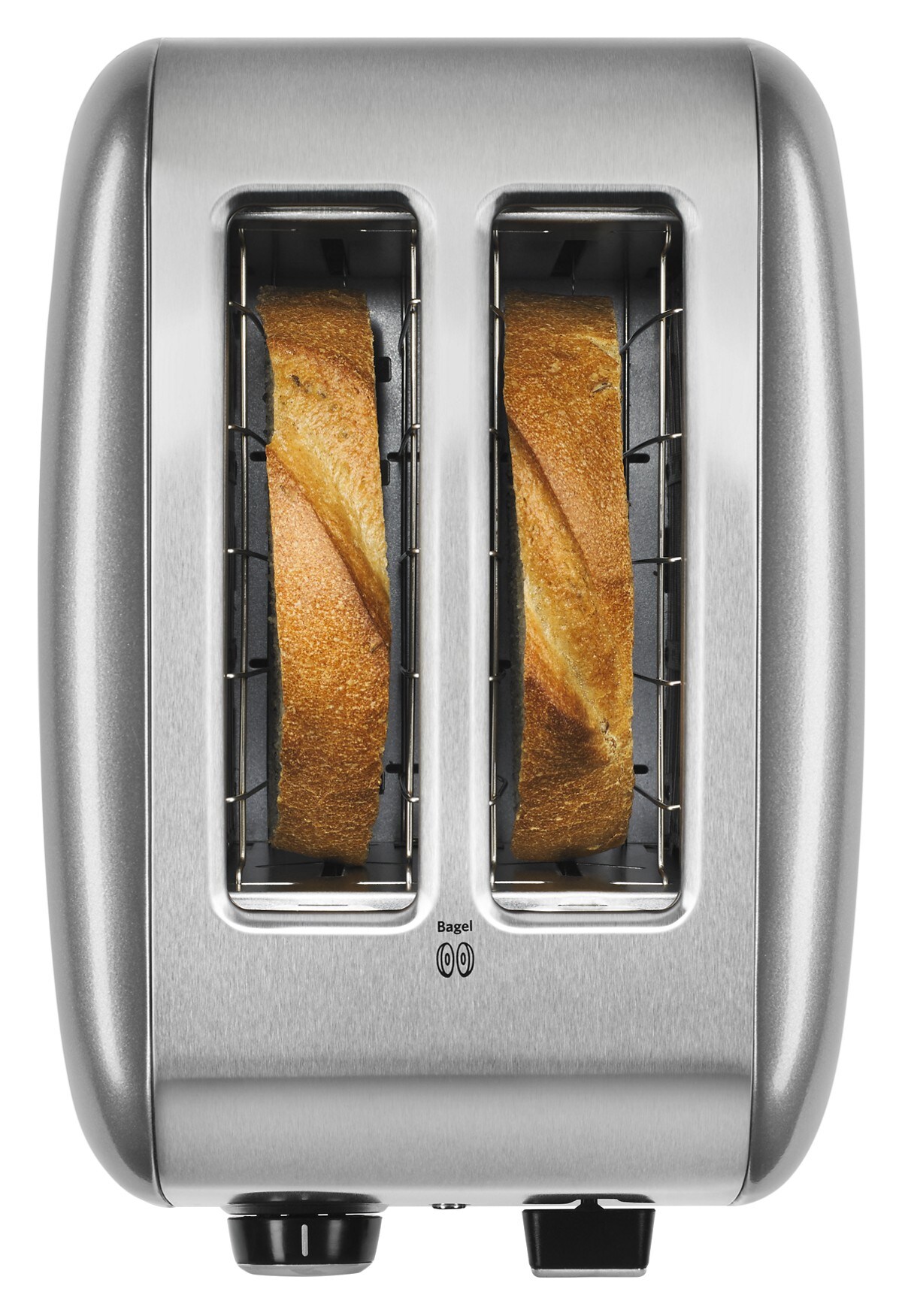 2-Slice Toaster with manual lift lever - Contour Silver - Image 2