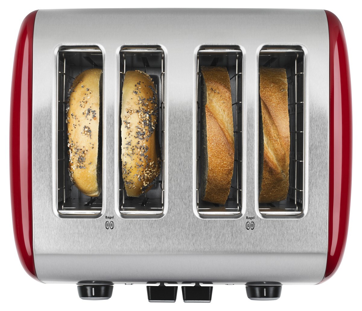 4-Slice Toaster with Manual High-Lift Lever - Empire Red - Image 2