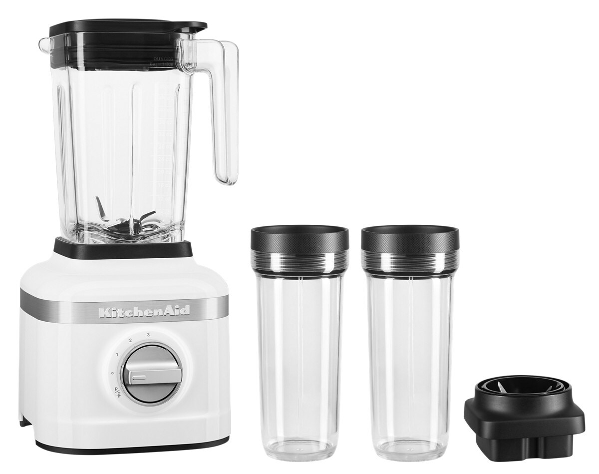 K150 3 Speed Ice Crushing Blender with 2 Personal Blender Jars - White - Image 2