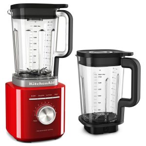 KitchenAid® Pure Power Blender with a 68oz plastic jar and a 62oz glass jar - Empire Red