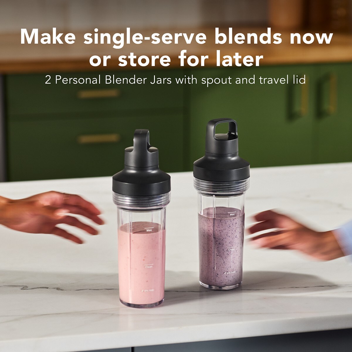 KitchenAid® Pure Power Blender with 2 Personal Blending Jars - Porcelain White - Image 4