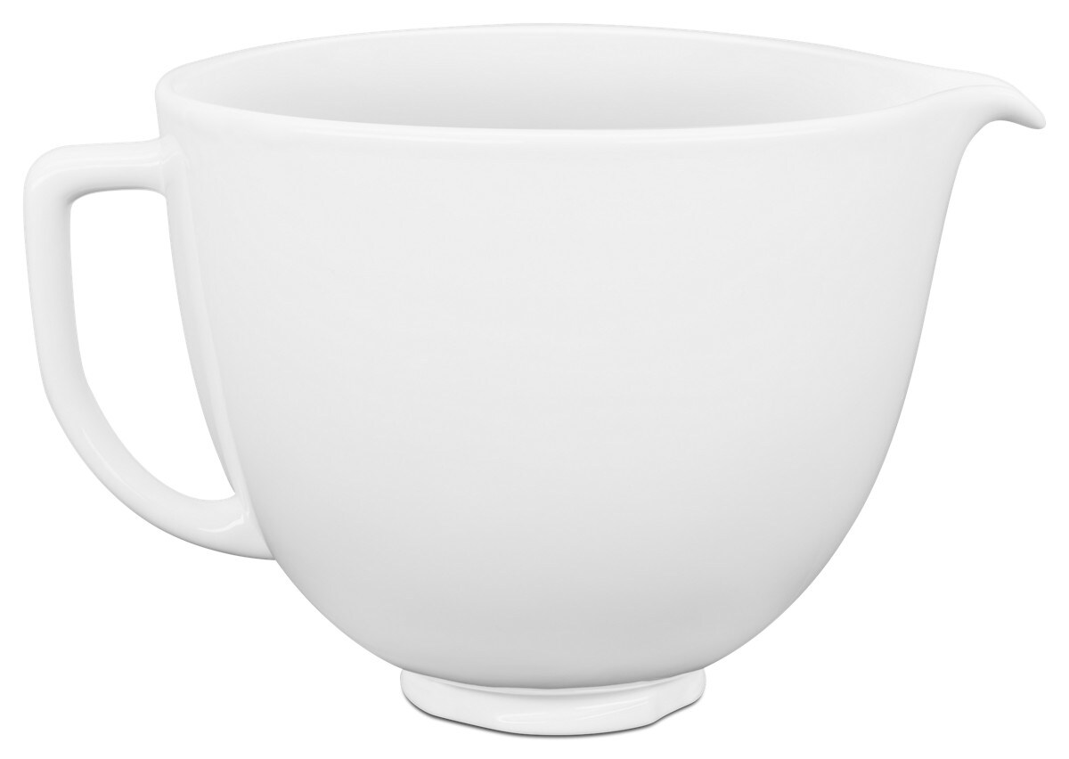 5 Quart White Chocolate Ceramic Bowl