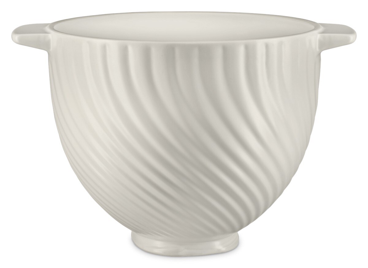 5 Quart Meringue Ceramic Bowl - White Meringue