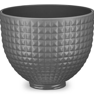 5 Quart Studded Ceramic Bowl - Grey