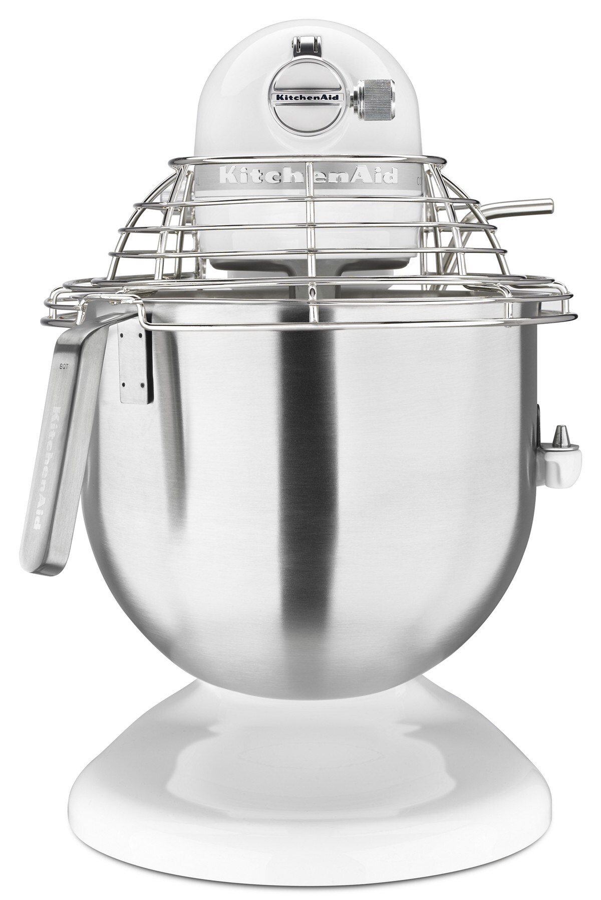 NSF Certified® Commercial Series 8 Quart Bowl-Lift Stand Mixer with Stainless Steel Bowl Guard - White - Image 3