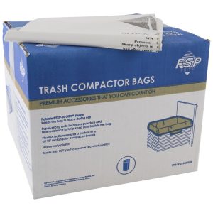 Heavy-Duty Plastic Compactor Bags (60-Pack) - White with Odor Remover for 18-IN Compactor Models